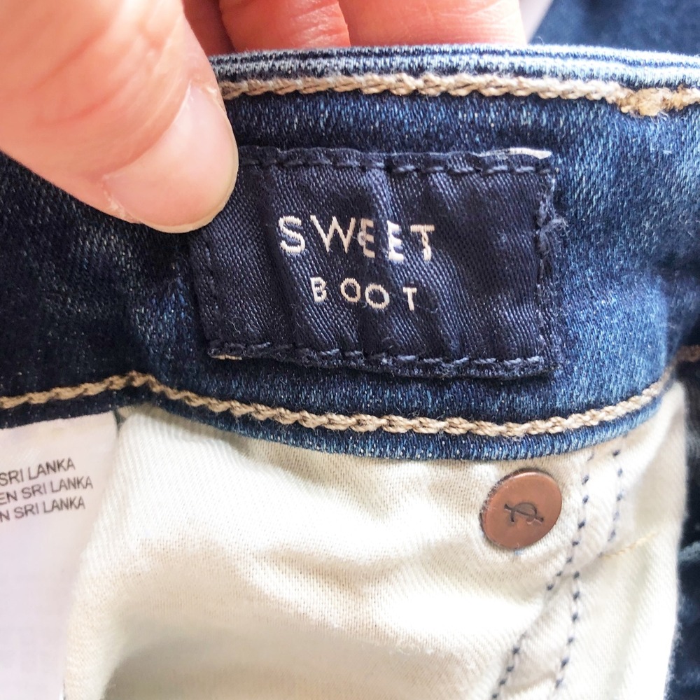 Lucky Brand Jeans Womens 12 Sweet Boot Medium Wash Bootcut Blue Denim Western - Picture 6 of 12